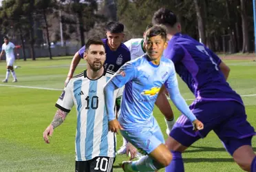 La Sub 23 jugó un amistoso frente a Argentina y Messi estuvo presente en la cancha.